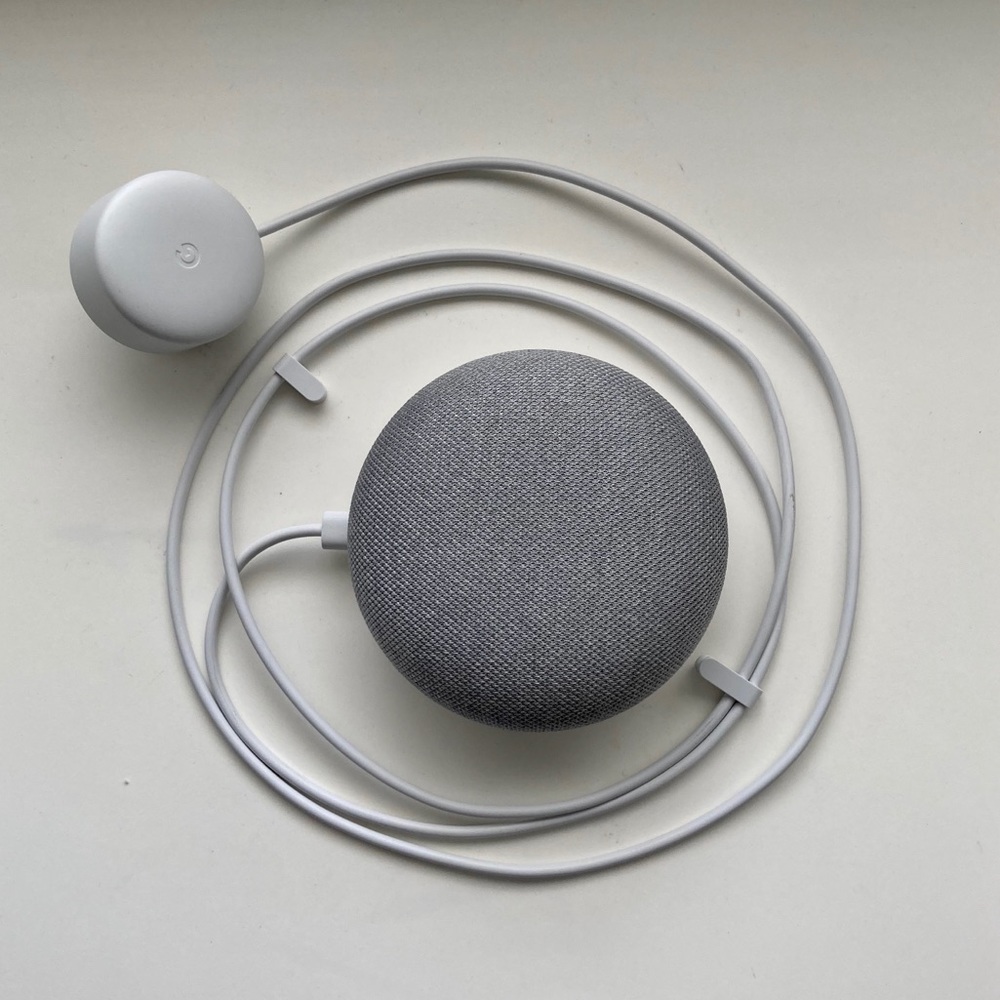 Light grey Google Home Mini